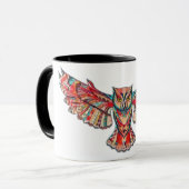 フクロウの狩り マグカップ (正面左)