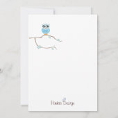 フクロウの発表 案内状 (裏面)