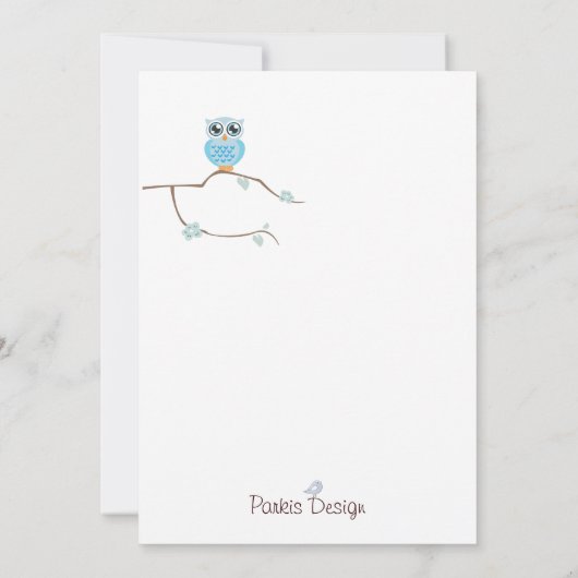 フクロウの発表 案内状 (裏面)