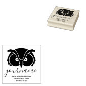 フクロウの目ロゴ ラバースタンプ (押印)