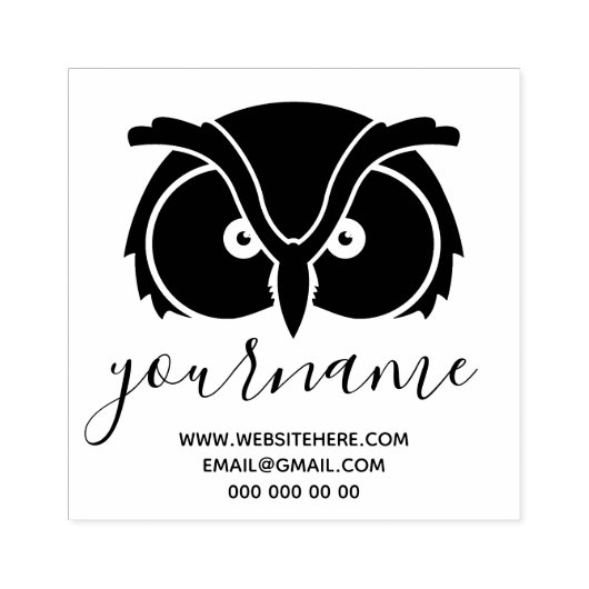 フクロウの目ロゴ ラバースタンプ (インプリント)