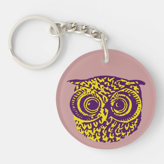 フクロウの目 キーホルダー (正面)