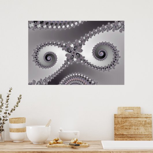 フクロウの目 – フラクタルポスター ポスター (キッチン)