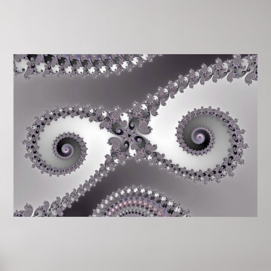 フクロウの目 – フラクタルポスター ポスター (正面)