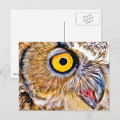フクロウの目 ポストカード (正面/裏面)