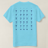 フクロウの目 "誰に話しかけてるの?" Tシャツ (デザイン裏面)