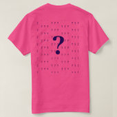 フクロウの目 "誰に話しかけてるの?" Tシャツ (デザイン裏面)