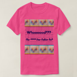 フクロウの目 "誰に話しかけてるの？" Tシャツ
