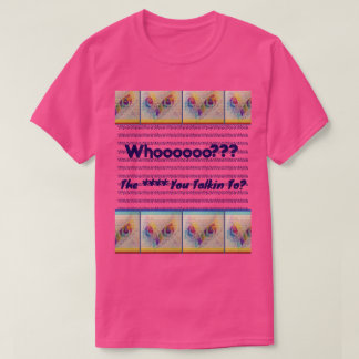 フクロウの目 "誰に話しかけてるの?" Tシャツ