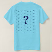 フクロウの目 "誰に話しかけてるの?" Tシャツ (デザイン裏面)