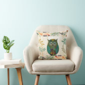 フクロウの知恵トライバルモチーフ クッション (椅子)