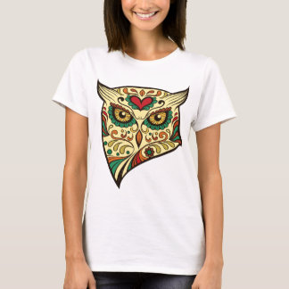 フクロウの砂糖のスカル Tシャツ