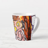 フクロウの秋の喜び カフェラテマグ (右アングル)