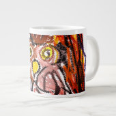 フクロウの秋の喜び ジャンボコーヒーマグカップ (正面右)