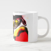 フクロウの秋の喜び ジャンボコーヒーマグカップ (右)