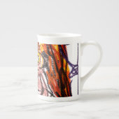 フクロウの秋の喜び ボーンチャイナマグカップ (右)