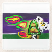 フクロウの秋風アート