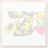 フクロウの秋 ガラスコースター (裏面)