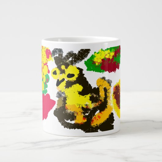 フクロウの秋 ジャンボコーヒーマグカップ (正面)