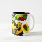 フクロウの秋 ツートーンマグカップ (正面右)