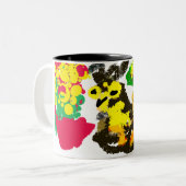 フクロウの秋 ツートーンマグカップ (正面左)