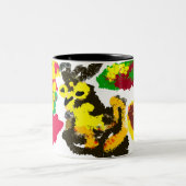 フクロウの秋 ツートーンマグカップ (中央)