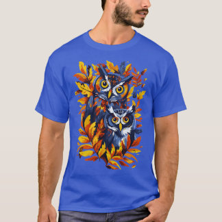 フクロウの秋 Tシャツ