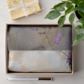 フクロウの紫の花絵を描の切り離し 薄葉紙 (ギフト)