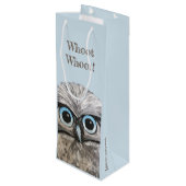 フクロウの絵画を掘り進むフロリダ ワインギフトバッグ (裏面アングル)