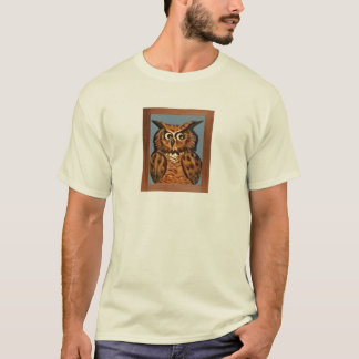フクロウの絵画 Tシャツ