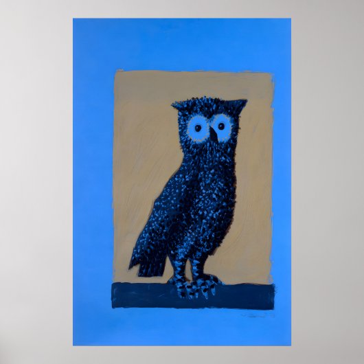 フクロウの絵 ヴィンテージ ポスター (正面)