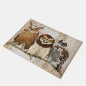 フクロウの続けてドア・マット ドアマット (アングル)