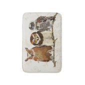 フクロウの続けてバス・マット バスマット (正面縦)