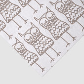 フクロウの繰り返しパターン 薄葉紙 (詳細)