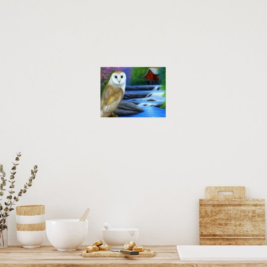 フクロウの自然 ポスター (キッチン)