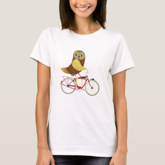フクロウの自転車 Tシャツ