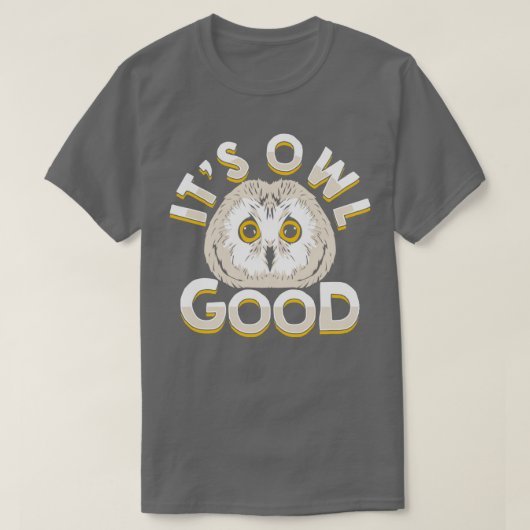 フクロウの良動物愛好家 Tシャツ (デザイン正面)