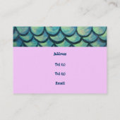 フクロウの芸術の捕獲物Aの落下星 名刺 (裏面)