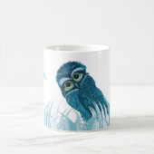 フクロウの芸術を掘り進む岬珊瑚のフロリダ コーヒーマグカップ (中央)