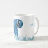 フクロウの芸術を掘り進む岬珊瑚のフロリダ コーヒーマグカップ (正面右)