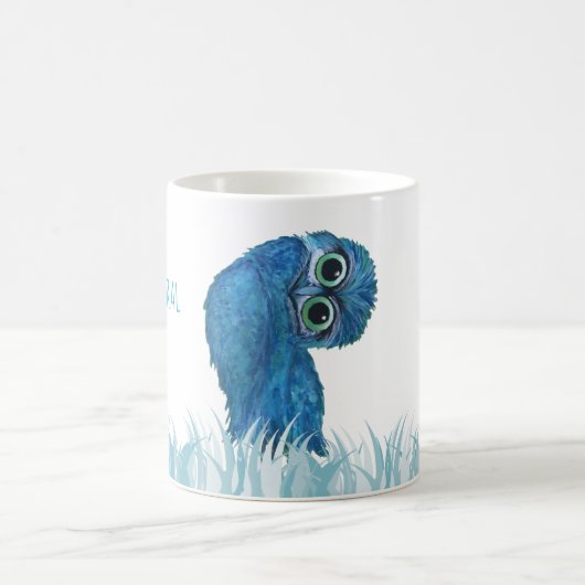 フクロウの芸術を掘り進む岬珊瑚のフロリダ コーヒーマグカップ (中央)