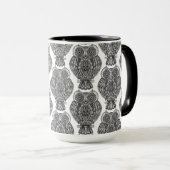 フクロウの落書きのパターン マグカップ (正面右)