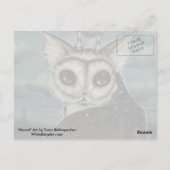 フクロウの葉書 ポストカード (裏面)