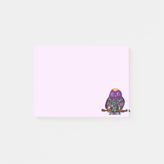 フクロウの虹 ポストイット (正面)