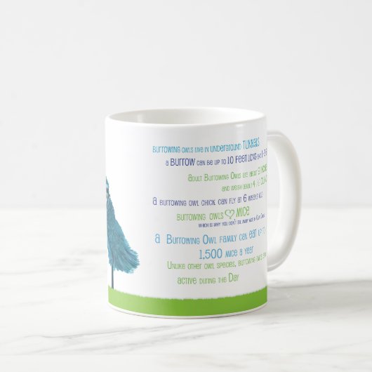 フクロウの装飾を掘り進む岬珊瑚のフロリダ コーヒーマグカップ (正面右)