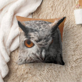 フクロウの視線 クッション (ブランケット)
