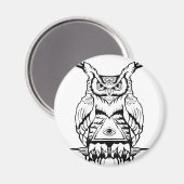 フクロウの角閃光 マグネット (正面/裏面)