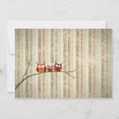 フクロウの誕生の発表 案内状 (裏面)