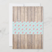 フクロウの誕生日パーティーの招待 招待状 (裏面)