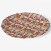 フクロウの誕生日 ペーパープレート (アングル)